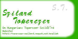 szilard toperczer business card